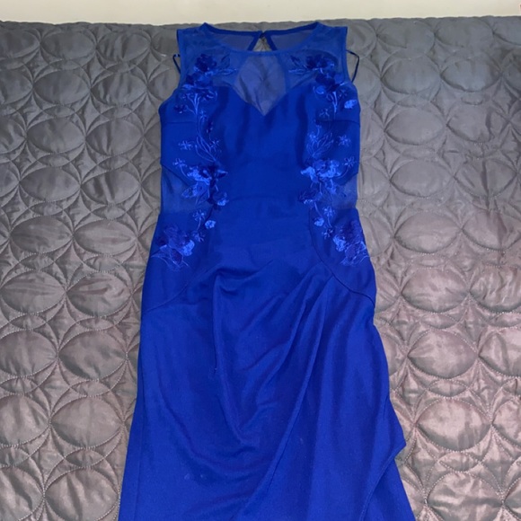 Blue full length prom dress - Picture 1 of 1